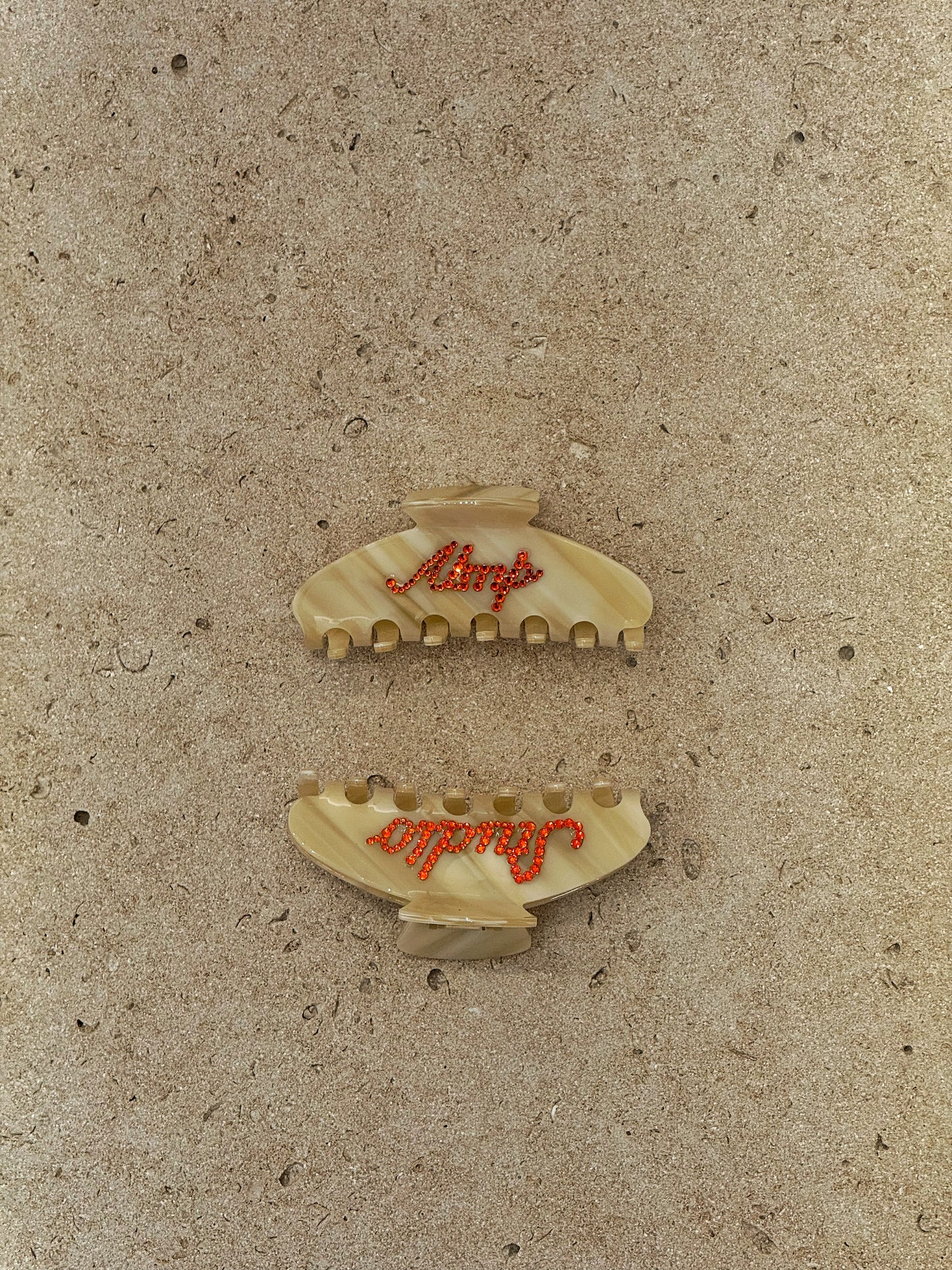 Hair-clip orange « Sunny »