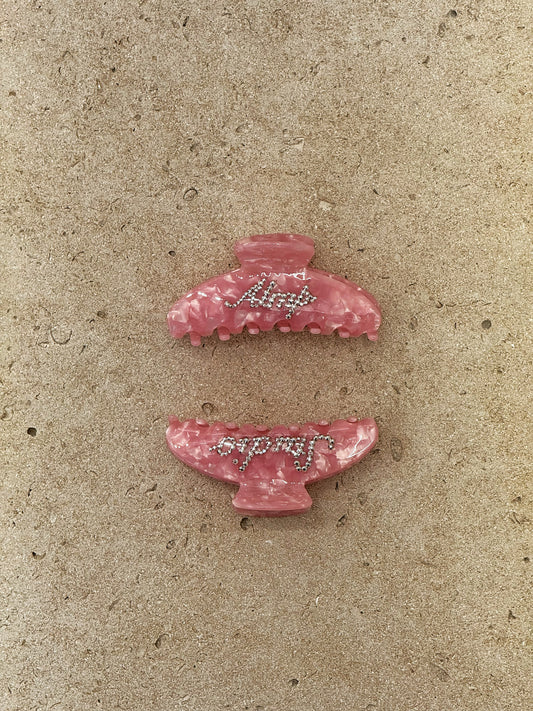 Hair-clip pink « Sunny »