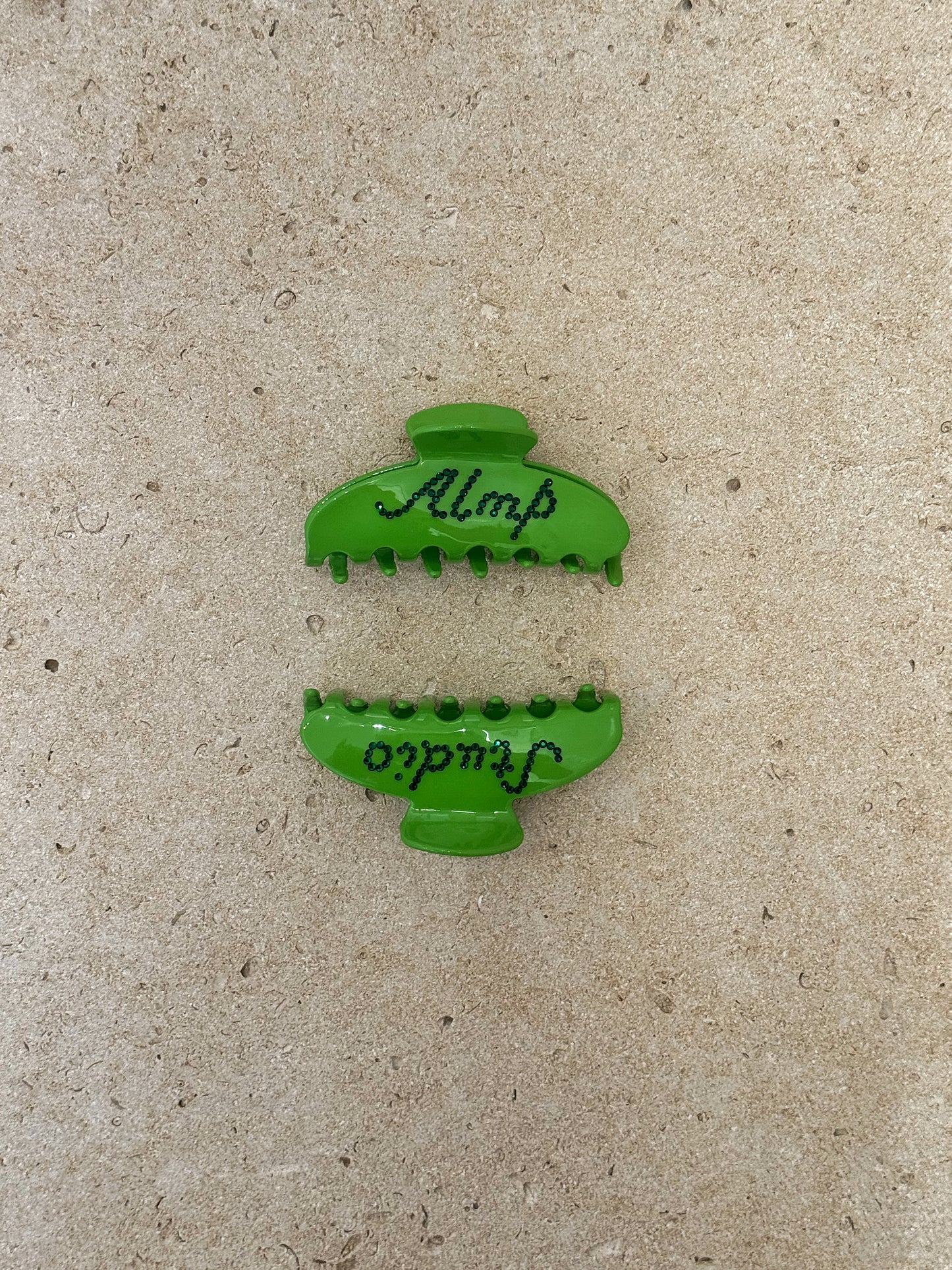 Hair-clip verde « Sunny »