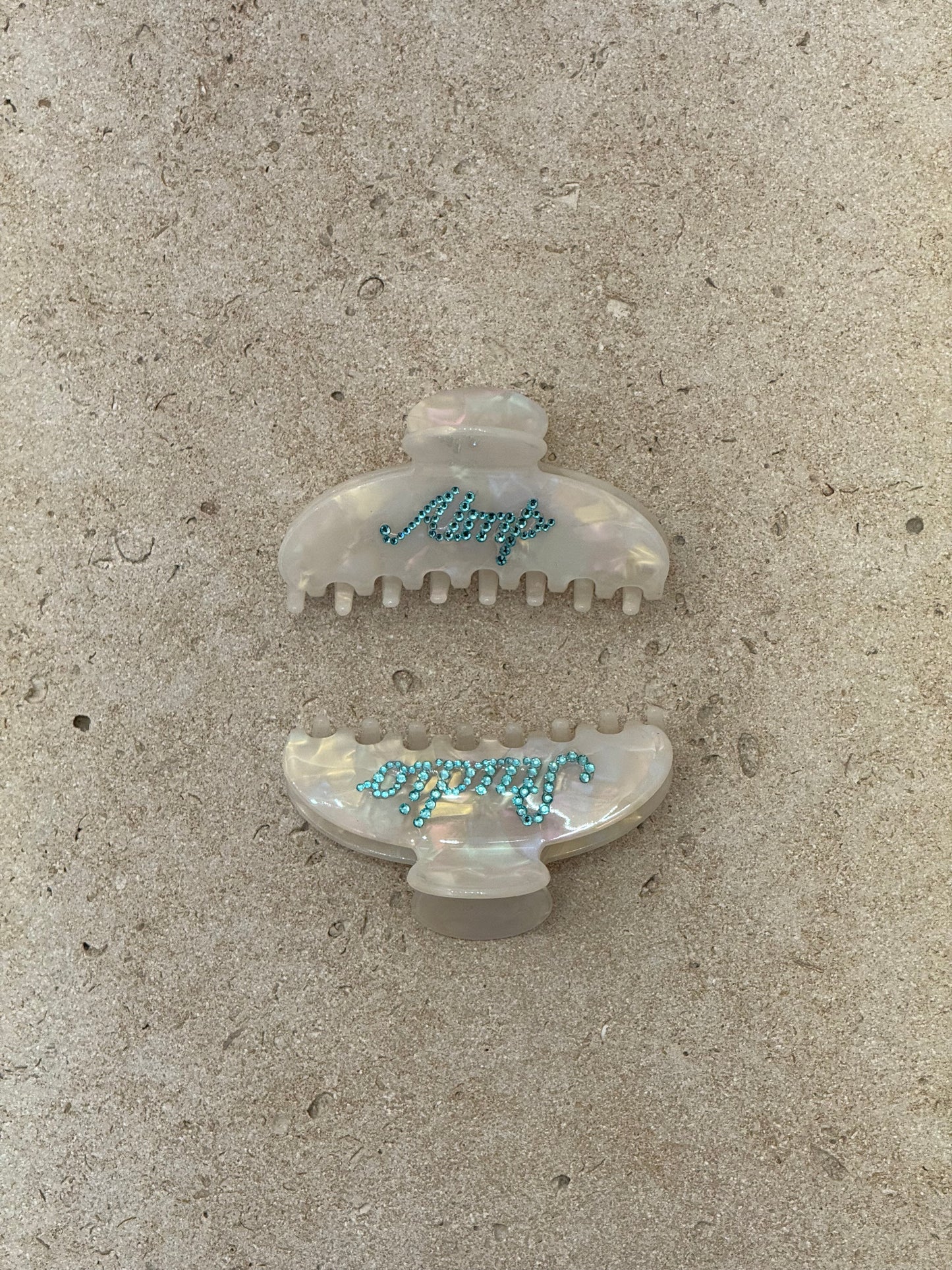 Hair-clip blue « Sunny »