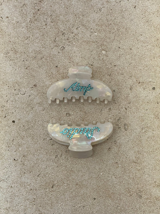 Hair-clip blue « Sunny »